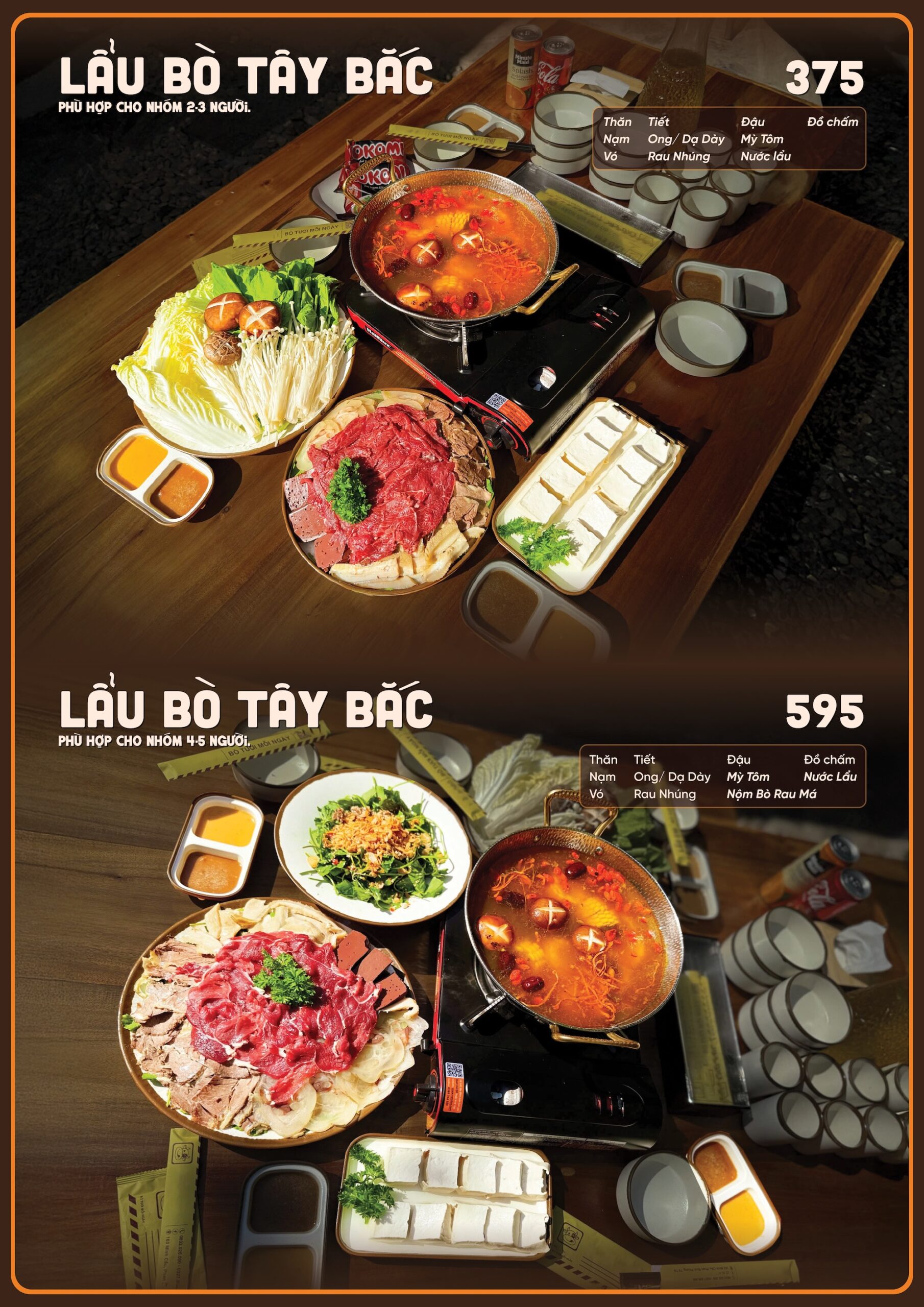 Tờ 1 - mặt sau - Lẩu Bò Tây Bắc